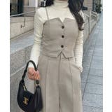 バックレースアップビスチェ+スラックスパンツ set | JUNOAH | 詳細画像14