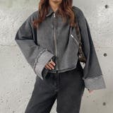 デニムオーバーサイズショートジャケット | JUNOAH | 詳細画像4