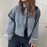 デニムオーバーサイズショートジャケット | JUNOAH | 詳細画像9