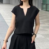 キーネックショートベスト | JUNOAH | 詳細画像1 