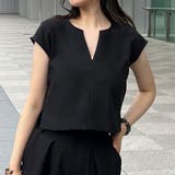 ブラック | キーネックショートベスト | JUNOAH