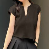 チャコール | キーネックショートベスト | JUNOAH