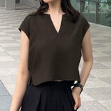 キーネックショートベスト | JUNOAH | 詳細画像7 