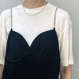 ブラック | チェーンVネックキャミIラインワンピース | JUNOAH