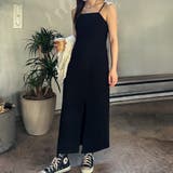ブラック | タイトダブルストラップキャミワンピース | JUNOAH