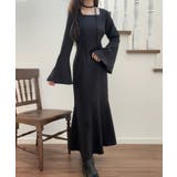 チョーカー付きウエストタックマーメイドワンピース | JUNOAH | 詳細画像1 