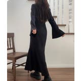 チョーカー付きウエストタックマーメイドワンピース | JUNOAH | 詳細画像4 