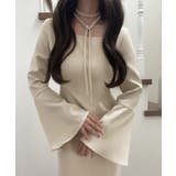 チョーカー付きウエストタックマーメイドワンピース | JUNOAH | 詳細画像5 