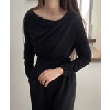 ドレープデザインカットソー | JUNOAH | 詳細画像1