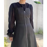 Wジップハイウエストレイヤード風キャミワンピース+プリーツスカート set | JUNOAH | 詳細画像6