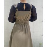 Wジップハイウエストレイヤード風キャミワンピース+プリーツスカート set | JUNOAH | 詳細画像8