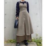 Wジップハイウエストレイヤード風キャミワンピース+プリーツスカート set | JUNOAH | 詳細画像9