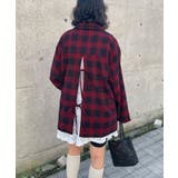 オーバーサイズチェックテーラードシャツジャケット | JUNOAH | 詳細画像8
