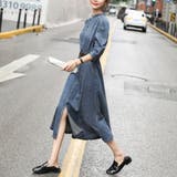 センタースリットマーメイドフレアデニムワンピース 韓国ファッション | JUNOAH | 詳細画像3 