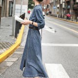 センタースリットマーメイドフレアデニムワンピース 韓国ファッション | JUNOAH | 詳細画像5 
