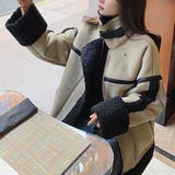 配色ボアパイピングムートンジャケット | JUNOAH | 詳細画像11
