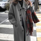 胸ポケットラージカラーロングコート | JUNOAH | 詳細画像14 