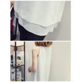 透けない厚手シフォンの二重レイヤード ふんわりシフォンレイヤードタンクトップ | JUNOAH | 詳細画像16