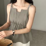 グレージュ | 肩リボンデザインキャミソール | LAUIR