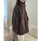 ボリュームスリーブシャギーステンカラーコート | LAUIR | 詳細画像13 