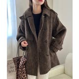 ボリュームスリーブシャギーステンカラーコート | LAUIR | 詳細画像14 