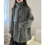 ボリュームスリーブシャギーステンカラーコート | LAUIR | 詳細画像5 