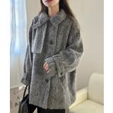 ボリュームスリーブシャギーステンカラーコート | LAUIR | 詳細画像6 