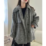 ボリュームスリーブシャギーステンカラーコート | LAUIR | 詳細画像8 