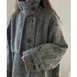 ボリュームスリーブシャギーステンカラーコート | LAUIR | 詳細画像9 