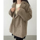 モカ | シャギーテーラードミドルコート | LAUIR