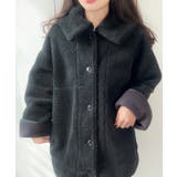 ブラック | リバーシブルボアムートンコート | LAUIR