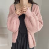 ピンク | シャギーVネックニットカーディガン | LAUIR