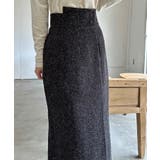 裏起毛ラップ風ツイードスカート | LAUIR | 詳細画像2 