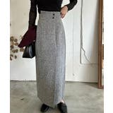 裏起毛ラップ風ツイードスカート | LAUIR | 詳細画像5 