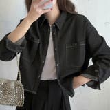 ブラック | デニムショートシャツ | LAUIR