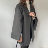 ダークグレー | スリットスリーブミドル丈チェスターコート | LAUIR