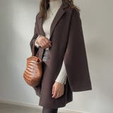 ダークブラウン | スリットスリーブミドル丈チェスターコート | LAUIR