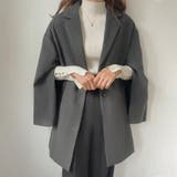 スリットスリーブミドル丈チェスターコート | LAUIR | 詳細画像5