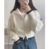 配色ショート丈ダブルジップニット | LAUIR | 詳細画像10