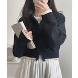 配色ショート丈ダブルジップニット | LAUIR | 詳細画像4