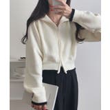 配色ショート丈ダブルジップニット | LAUIR | 詳細画像8