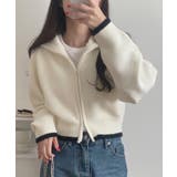 配色ショート丈ダブルジップニット | LAUIR | 詳細画像9