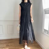 チュールティアードキャミワンピ＋ノースリワンピースセット | LAUIR | 詳細画像18 