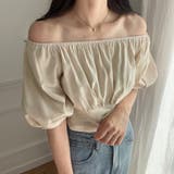 ナチュラル | 2wayオフショル半袖トップス | LAUIR