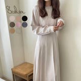 ウエスト切替タックロングワンピース | LAUIR | 詳細画像1