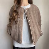 FILLOU リバーシブルキルティングボアショートジャケット | JUNOAH | 詳細画像13