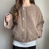 FILLOU リバーシブルキルティングボアショートジャケット | JUNOAH | 詳細画像14