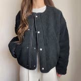 FILLOU リバーシブルキルティングボアショートジャケット | JUNOAH | 詳細画像4