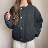 FILLOU リバーシブルキルティングボアショートジャケット | JUNOAH | 詳細画像5