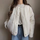 FILLOU リバーシブルキルティングボアショートジャケット | JUNOAH | 詳細画像9